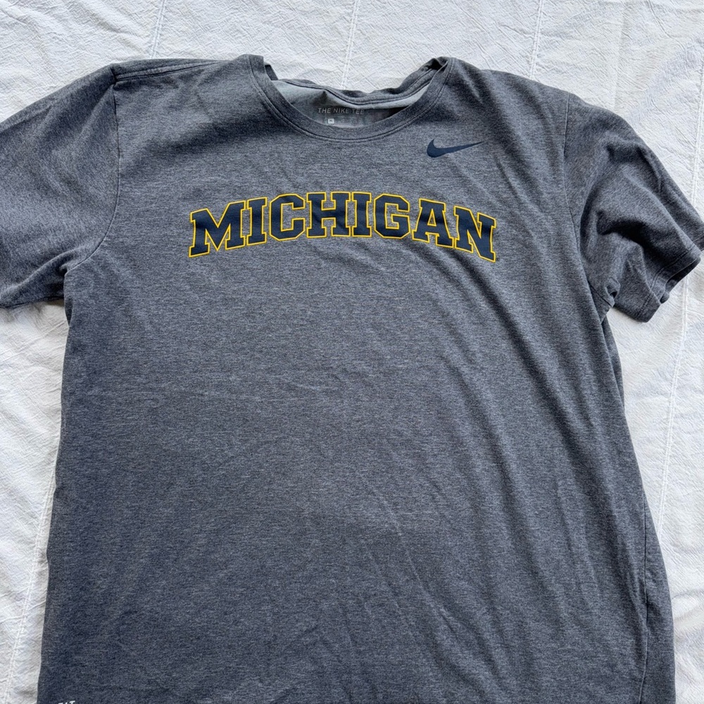 Nike Michigan Gray Short Sleeve Tee